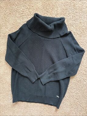 Calvin Klein Cozy Black Cowlneck Sweater